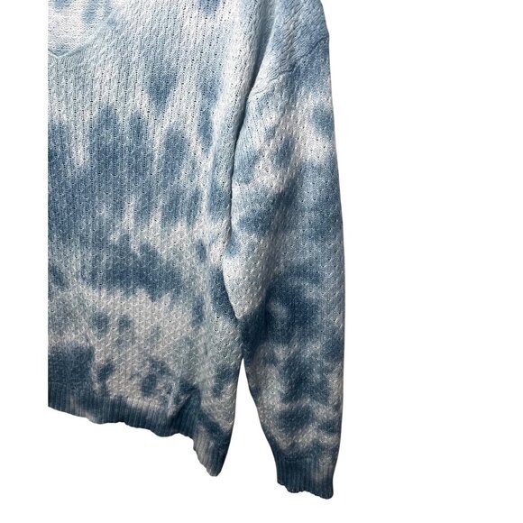 Knox Rose Womens Tie-Dye V-Neck Knit Pullover Sweater XL Blue - Picture 12 of 13